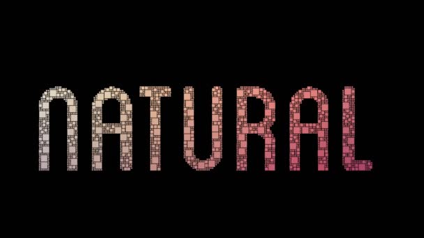 Texto Pixelado Lenguaje Natural Morphing Looping Cuadrados Con Efecto Glitch — Vídeos de Stock