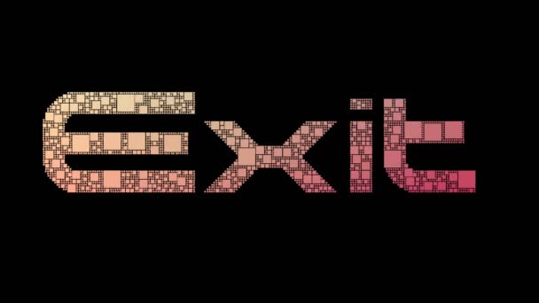 Exit Poll Pixelated Text Changing Looping Pixels Efektem Usterki — Wideo stockowe