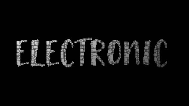 Elektronik Posta Pikselli Metin Dönüşümlü Dönüşüm Kareleri Arıza Efekti — Stok video