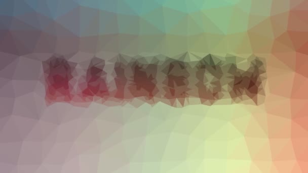 彩虹出现在技术设计的环状动画多边形上 — 图库视频影像
