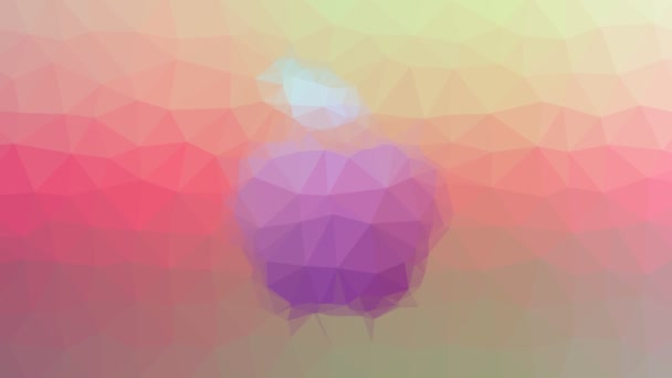 苹果褪色现代斜纹环状脉动三角形 — 图库视频影像