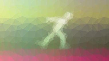 Buz pateni garip bir şekilde ortaya çıkıyor. Döngü hareketli üçgenler.