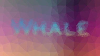 Balina modern tesselleştirilmiş döngü hareketli üçgenler çözüyor