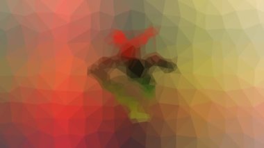 Uyarı tehlikesi tekno tesselleme döngüsü hareket eden üçgenler