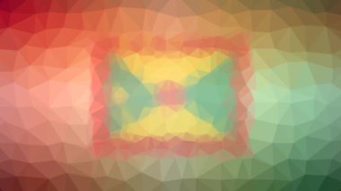 Grenada Flag ISO: GD teknolojik tesselleştirilmiş döngü titreşimli çokgenleri eritiyor
