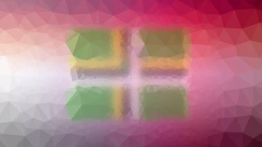 Dominica Flag ISO: Modern tesselasyon çözeltisi titreşimli üçgenler