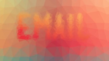 E- posta garip tesselleştirilmiş döngü animasyonlu çokgenler