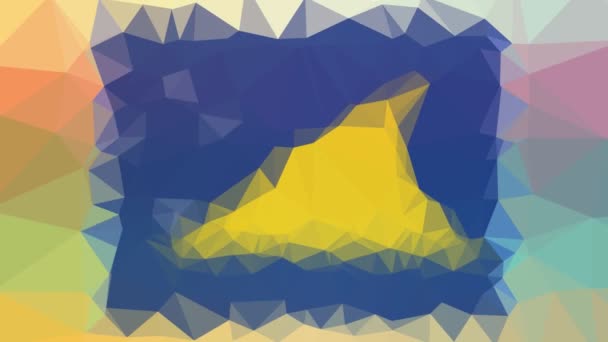 Tokelau Flag Iso Dissolvenza Strani Triangoli Animati Tessellati Loop — Video Stock