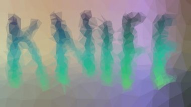 Bıçak çözünen tekno tesselasyon döngüsü canlandırılmış üçgenler