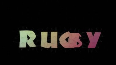 Rugby Ligi Metni Tesselleştirme Döngü Üçgenleri Metni Morph