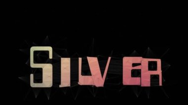 Gümüş Ekran Metni Tesselleme Döngü Üçgenleri Metni Morph