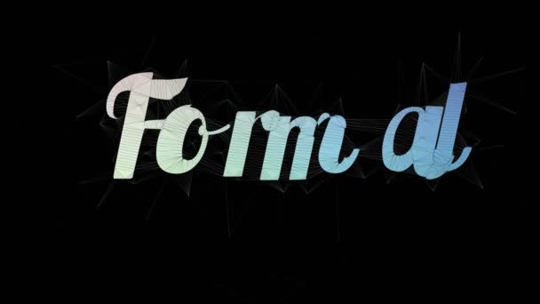 Formele Logic Text Transforming Tessellated Looping Grid Text Morph — Stockvideo