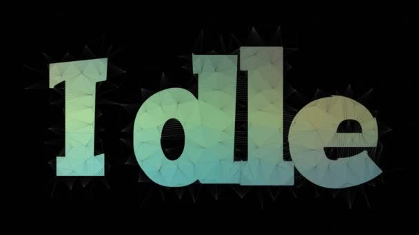Idle Talk Text Fusionner Tessellating Looping Meshes Texte Morph — Video
