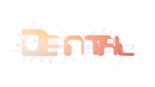 Dental Hygiene Text Morphing Tessellation Looping Triangles Text Morph — Stock Video