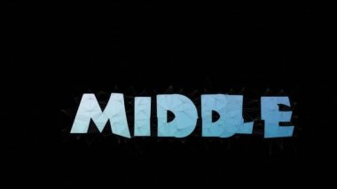 Orta Sınıf Metin Dönüştürme Tesselleştirilmiş Döngülü Çokgen Metni Morph