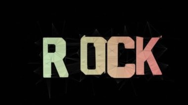 Rock Müzik Metni Değişen Tessellasyon Döngüsü Çokgen Metni Morph