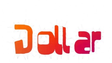 Dolar Bill Metni Şekil Değiştiren Tesselasyon Döngü Üçgenleri Metin Morph