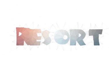 Resort Alanı Metin Büküm Tessellasyon Döngüsü Üçgenler Metni Morph