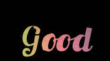 İyi Günler Metni Tesselleme Döngü Üçgenleri Metni Morph