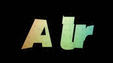 Hava Postası Metni Bükülmüş Tesselleştirilmiş Döngüleme Çokgenleri Metni Morph