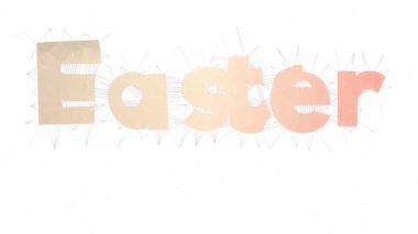 Paskalya İndirimli Metin Dönüşümlü Tesselasyon Döngüsü Üçgenler Metni Morph