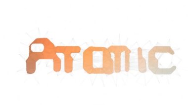 Atom Enerjisi Metni Büküm Tessellasyon Döngüsü Örgü Metni Morph