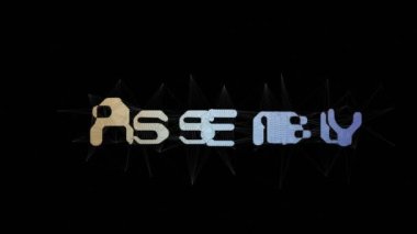 Assembly Language Metni Tesseled Dönüşümlü Dönüşüm Üçgenleri Metni Morph