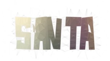 Santa Barbara Metin Büküm Tesselasyonu Şebeke Metni Döngüsü Morph