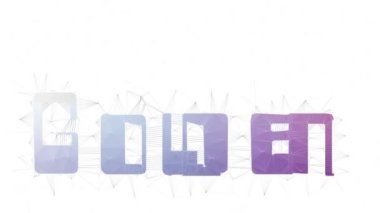 Altın Tokalaşma Metni Büküm Tessellasyon Döngüsü Üçgen Metni Morph