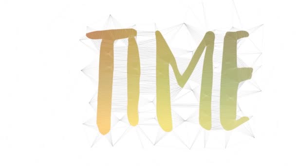 Time Text Morphing Tessellating Looping Grid Text Morph — Stock Video