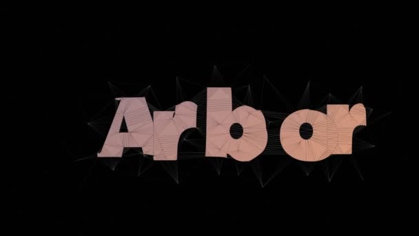 Arbor Day Text Morphing Tessellated Looping Meshes Text Morph — Stockvideo