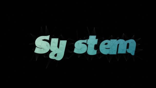 Systemfehler Text Merging Tessellation Looping Polygone Text Morph — Stockvideo