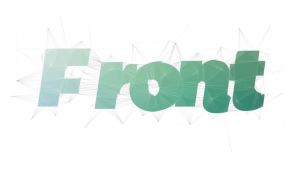 Front Office Text Ferging Tessellating Looping Triangles Szöveg Morph — Stock videók
