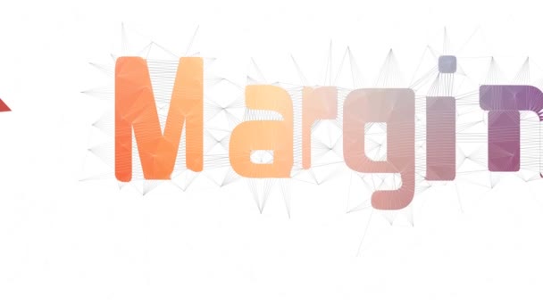 Margin Call Text Merging Tessellating Looping Polygone Text Morph — Stockvideo