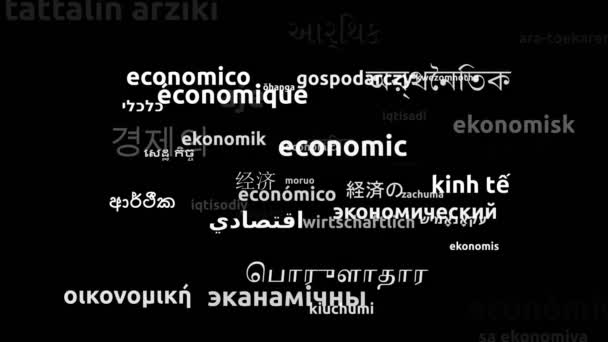 Ekonomiczny Przetłumacz Komentarz Przetłumaczone Przez Worldwide Languages Endless Looping Zooming — Wideo stockowe