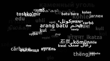 64. Dünya Dilinde Çevrilen Kömür Sonsuz Döngüsü 3d Büyüyen Kelimeler Bulutu Maskesi