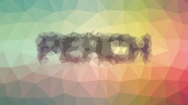 Şeftali rengi soldu tekno tesselleştirilmiş döngü hareket eden çokgenler