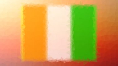 C? te d 'Ivoire Flag ISO: CI tuhaf tesselleştirilmiş döngülü çokgenler