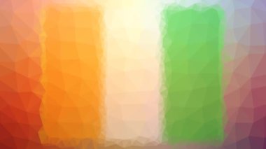 C? te d 'Ivoire Flag ISO: Tekno tesselleştirilmiş döngüyü çözen CI animasyon üçgenleri