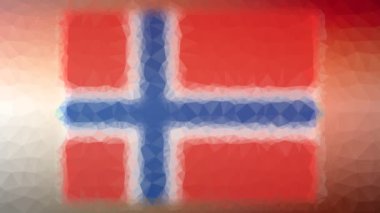 Bouvet Adası Bayrağı: BV sönük tekno tessellation döngüsü canlandırılmış çokgenler