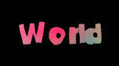 Dünya Serisi Metin Dönüşümlü Tesselleme Döngü Üçgenleri Metni Morph