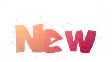 Yeni Amsterdam Metin Dönüştürme Tessellasyon Döngüsü Üçgen Metni Morph