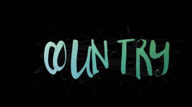 Country Müzik Metni Tesselleştirilmiş Döngü Üçgenleri Metni Morph