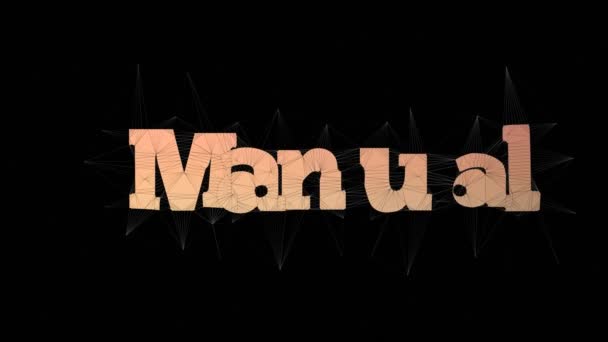 Manuellt Arbete Text Morphing Tessellation Looping Meshes Text Morph — Stockvideo