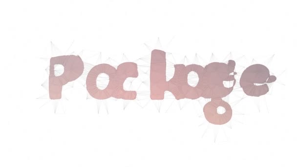 Package Holiday Text Transforming Tessellation Looping Polygons Text Morph — Stock Video