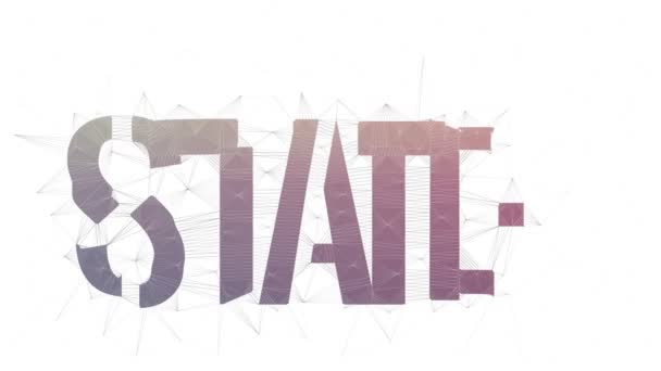 State Capital Text Mophing Tessellation Looping Polygons Text Morph — 비디오