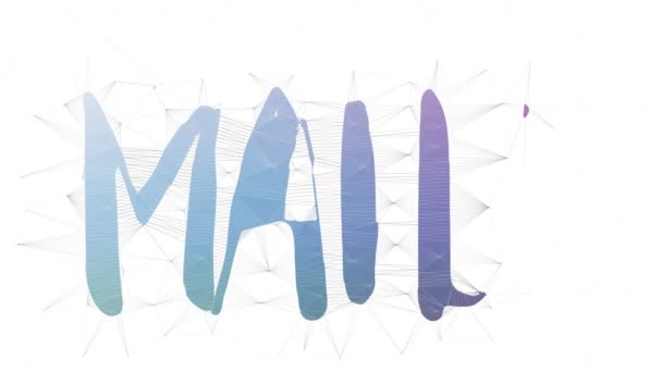 Mail Frode Testo Fondere Tessellatura Looping Poligoni Testo Morph — Video Stock