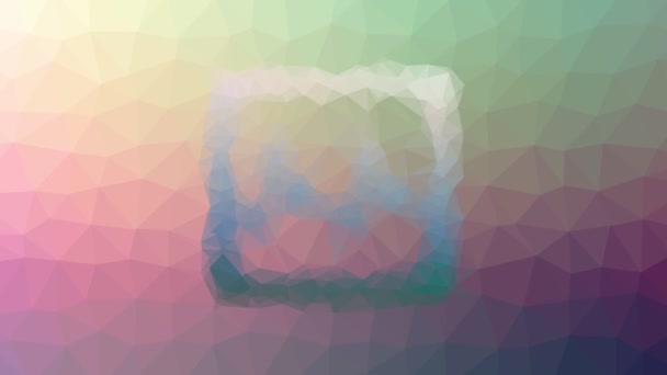 Grafieken Fade Techno Tessellated Looping Geanimeerde Polygonen — Stockvideo