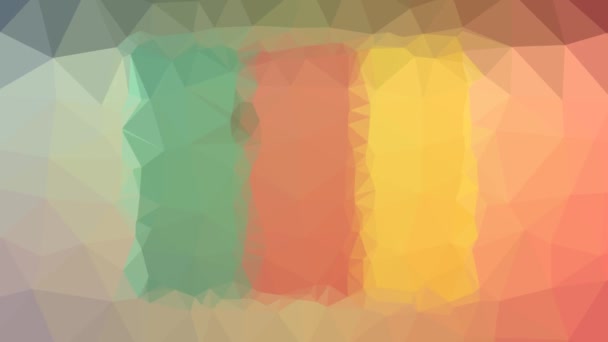 カメルーンの旗Iso Cmは アニメーション多角形をループ面白いTesellatingフェード — ストック動画