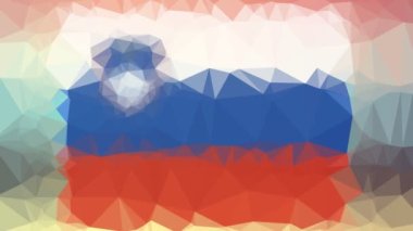 Slovenya Bayrağı ISO: SI sönük tekno tesselleştirilmiş döngülü çokgenler
